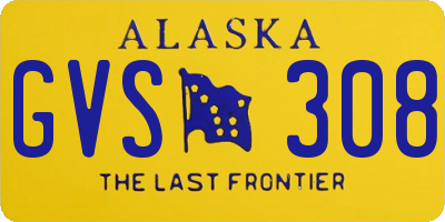 AK license plate GVS308