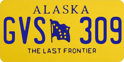 AK license plate GVS309