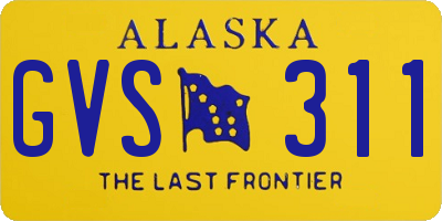 AK license plate GVS311