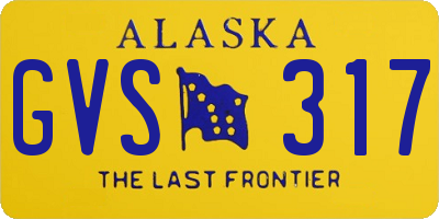 AK license plate GVS317