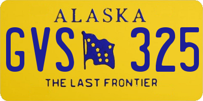 AK license plate GVS325