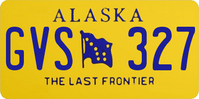 AK license plate GVS327