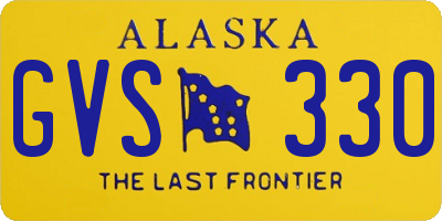 AK license plate GVS330