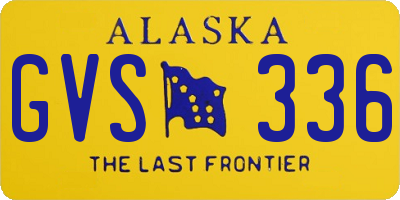 AK license plate GVS336