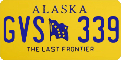 AK license plate GVS339