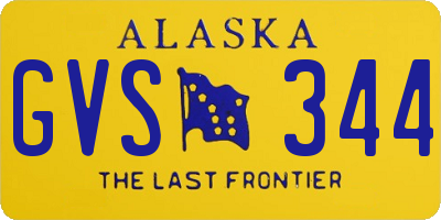 AK license plate GVS344