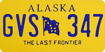 AK license plate GVS347
