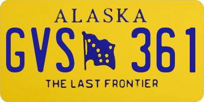 AK license plate GVS361