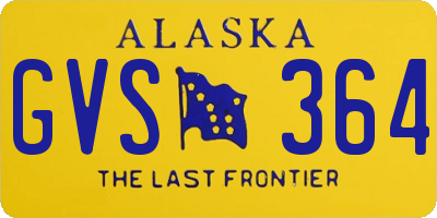 AK license plate GVS364