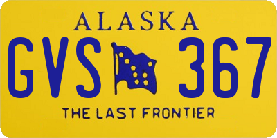 AK license plate GVS367