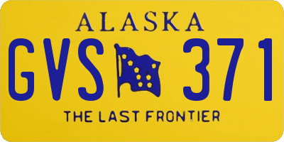 AK license plate GVS371