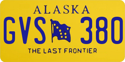 AK license plate GVS380