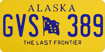 AK license plate GVS389