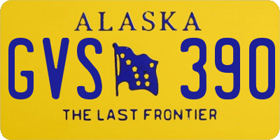 AK license plate GVS390