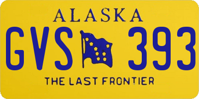 AK license plate GVS393