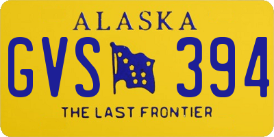 AK license plate GVS394