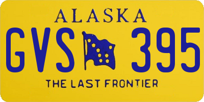 AK license plate GVS395