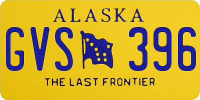 AK license plate GVS396
