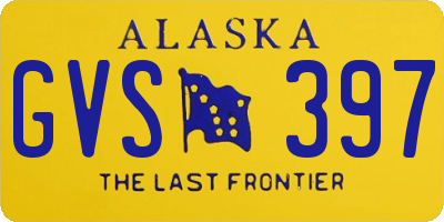 AK license plate GVS397