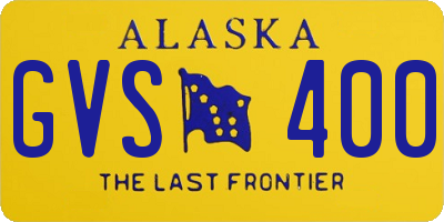 AK license plate GVS400
