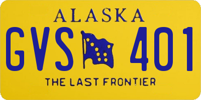 AK license plate GVS401