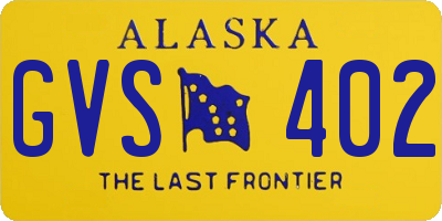 AK license plate GVS402