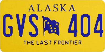 AK license plate GVS404