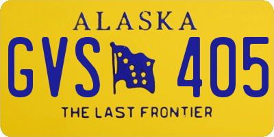 AK license plate GVS405