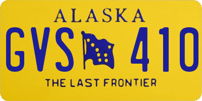 AK license plate GVS410