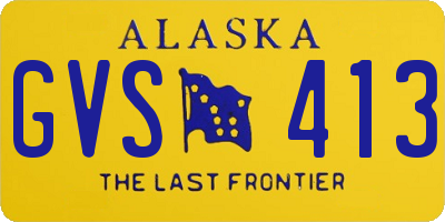 AK license plate GVS413