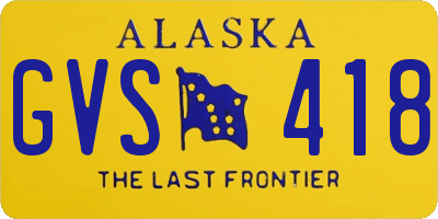 AK license plate GVS418