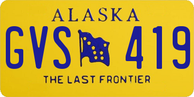 AK license plate GVS419