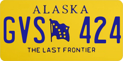 AK license plate GVS424