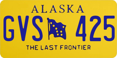 AK license plate GVS425