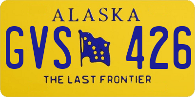 AK license plate GVS426