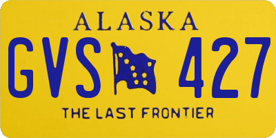 AK license plate GVS427