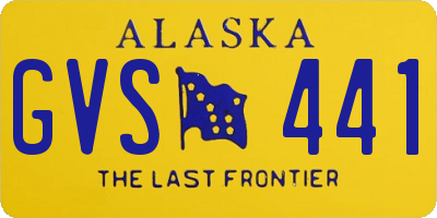 AK license plate GVS441