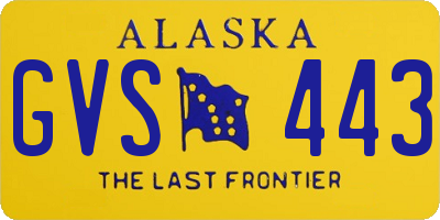 AK license plate GVS443
