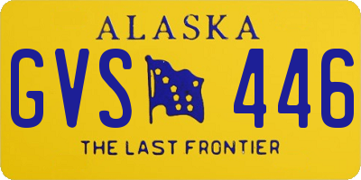 AK license plate GVS446