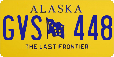 AK license plate GVS448