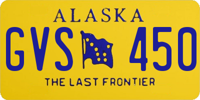 AK license plate GVS450