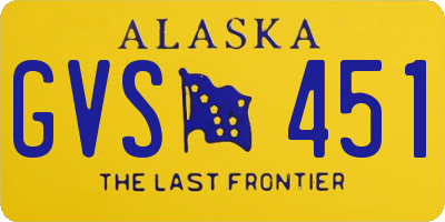 AK license plate GVS451