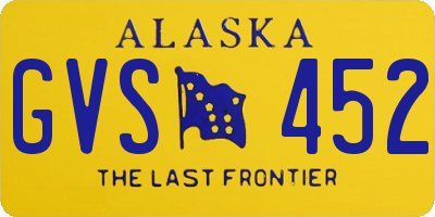 AK license plate GVS452