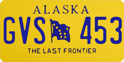 AK license plate GVS453