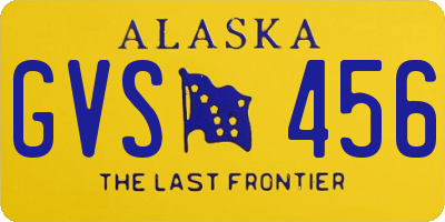 AK license plate GVS456