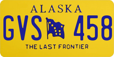 AK license plate GVS458