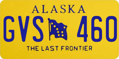 AK license plate GVS460