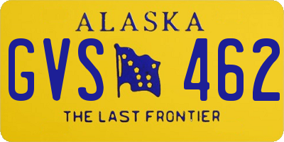 AK license plate GVS462