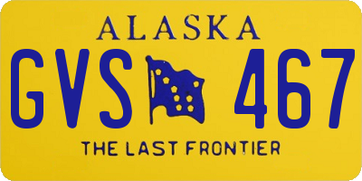 AK license plate GVS467