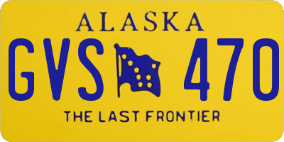 AK license plate GVS470